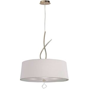 INSPIRED LIGHTING Mara Pendant 4 Light E27 Round, French Gold With Ivory White Shade INSPIRED LIGHTING Mara Pendant 4 Light E27 Round, French Gold With Ivory White Shade