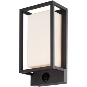 INSPIRED LIGHTING Meribel Camera/WIFI/CCT Wall Lamp, 9W LED, 2700-6000K, 530lm, IP54, Graphite INSPIRED LIGHTING Meribel Camera/WIFI/CCT Wall Lamp, 9W LED, 2700-6000K, 530lm, IP54, Graphite