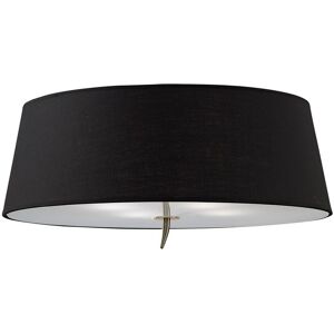 INSPIRED LIGHTING Ninette Ceiling 4 Light E27, Antique Brass With Black Shade INSPIRED LIGHTING Ninette Ceiling 4 Light E27, Antique Brass With Black Shade