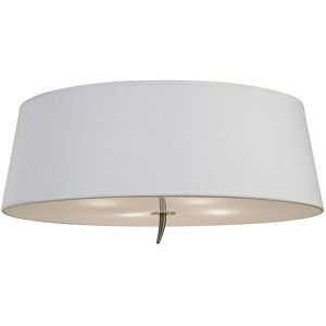 INSPIRED LIGHTING Ninette Flush Ceiling 4 Light E27, Antique Brass With Ivory White Shade INSPIRED LIGHTING Ninette Flush Ceiling 4 Light E27, Antique Brass With Ivory White Shade