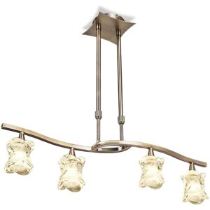 INSPIRED LIGHTING Rosa Del Desierto Telescopic Linear Pendant Line 4 Light G9, Antique Brass INSPIRED LIGHTING Rosa Del Desierto Telescopic Linear Pendant Line 4 Light G9, Antique Brass