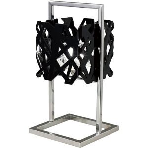 INSPIRED LIGHTING Tokio Table Lamp 1 Light G9, Gloss Black/Polished Chrome INSPIRED LIGHTING Tokio Table Lamp 1 Light G9, Gloss Black/Polished Chrome