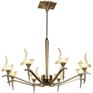 INSPIRED LIGHTING Viena Telescopic Pendant Round 8 Light G9, Antique Brass INSPIRED LIGHTING Viena Telescopic Pendant Round 8 Light G9, Antique Brass
