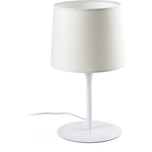 Faro White Tapered Table Lamp - Round E27 15W Faro White Tapered Table Lamp - Round E27 15W
