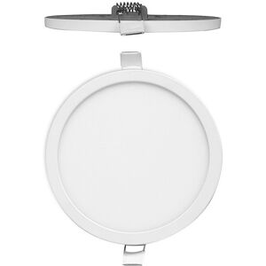 INSPIRED LIGHTING Saona 17.5cm Round LED Recessed Ultra Slim Downlight, 18W, 4000K, 1620lm, Matt White/Frosted Acrylic, Driver Included INSPIRED LIGHTING Saona 17.5cm Round LED Recessed Ultra Slim Downlight, 18W, 4000K, 1620lm, Matt White/Frosted Acrylic, Driver Included