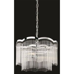 Firstlight Lighting Opera 2 Light Ceiling Pendant Chrome, Clear Glass Rods, E14 Firstlight Lighting Opera 2 Light Ceiling Pendant Chrome, Clear Glass Rods, E14
