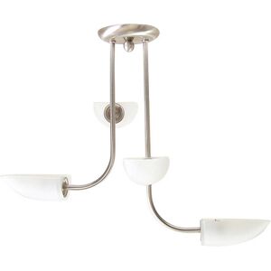 Inspired Lighting Udine Semi Flush 4 Light G9 Satin Chrome - Semi Flush Light Inspired Lighting Udine Semi Flush 4 Light G9 Satin Chrome - Semi Flush Light