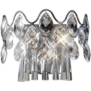 Inspired Lighting Kenzie Wall Lamp Switched 3 Light G4 Polished Chrome/Crystal - Wall Lamp Inspired Lighting Kenzie Wall Lamp Switched 3 Light G4 Polished Chrome/Crystal - Wall Lamp