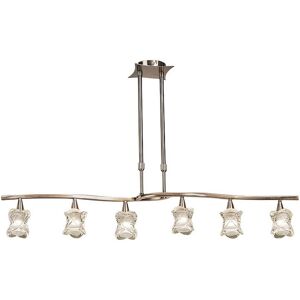 INSPIRED LIGHTING Rosa Del Desierto Telescopic Linear Pendant Line 6 Light G9, Antique Brass INSPIRED LIGHTING Rosa Del Desierto Telescopic Linear Pendant Line 6 Light G9, Antique Brass