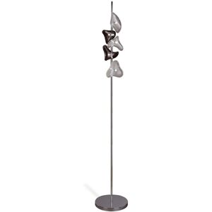 INSPIRED LIGHTING Otto Floor Lamp 5 Light G4, Polished Chrome/Black Glass, NOT LED/CFL Compatible INSPIRED LIGHTING Otto Floor Lamp 5 Light G4, Polished Chrome/Black Glass, NOT LED/CFL Compatible