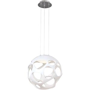 INSPIRED LIGHTING Organica Pendant 9 Light G9 Max 5W, Gloss White/Polished Chrome INSPIRED LIGHTING Organica Pendant 9 Light G9 Max 5W, Gloss White/Polished Chrome