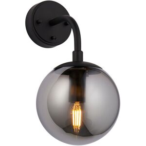 Merano Lighting Trieste Wall Lamp Matt Black, Smoked Mirror Glass Merano Lighting Trieste Wall Lamp Matt Black, Smoked Mirror Glass