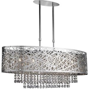 Searchlight Mica - 5 Light Adjustable Ceiling Pendant Bar Chrome - G9 Searchlight Mica - 5 Light Adjustable Ceiling Pendant Bar Chrome - G9