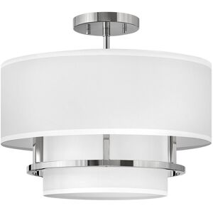 Elstead Lighting Graham 3 Light Cylindrical Ceiling Light, Polished Nickel Elstead Lighting Graham 3 Light Cylindrical Ceiling Light, Polished Nickel