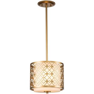 Elstead Lighting Ziggy Cylindrical Pendant Ceiling Light, Lacquered Gold Elstead Lighting Ziggy Cylindrical Pendant Ceiling Light, Lacquered Gold
