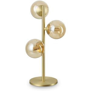 Ideal Lux Perlage 3 Light Globe Table Lamp Brass - Table Lamp Ideal Lux Perlage 3 Light Globe Table Lamp Brass - Table Lamp