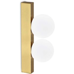 Ideal Lux Ping Pong 2 Light Wall Lamp Brass - Wall Lamp Ideal Lux Ping Pong 2 Light Wall Lamp Brass - Wall Lamp