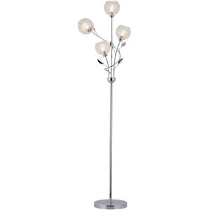 INSPIRED LIGHTING Elm Floor Lamp, 4 Light G9, Polished Chrome/Clear Glass INSPIRED LIGHTING Elm Floor Lamp, 4 Light G9, Polished Chrome/Clear Glass