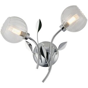 INSPIRED LIGHTING Elm Wall Light, 2 Light G9, Polished Chrome/Clear Glass INSPIRED LIGHTING Elm Wall Light, 2 Light G9, Polished Chrome/Clear Glass