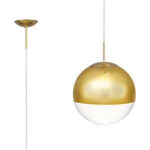 INSPIRED LIGHTING Miranda 25cm Ball Pendant 1 Light E27 Antique Gold Suspension with Gold Mirrored/Clear Glass Globe INSPIRED LIGHTING Miranda 25cm Ball Pendant 1 Light E27 Antique Gold Suspension with Gold Mirrored/Clear Glass Globe