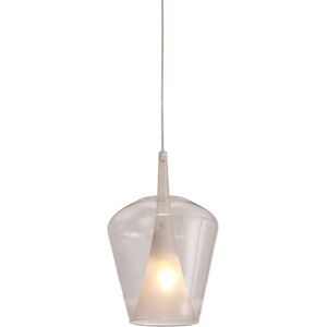 INSPIRED LIGHTING Elsa Assembly Pendant (WITHOUT PLATE) With Inverted Bell Shade, 1 Light E27, Clear Glass With Frosted Inner Cone INSPIRED LIGHTING Elsa Assembly Pendant (WITHOUT PLATE) With Inverted Bell Shade, 1 Light E27, Clear Glass With Frosted Inner Cone