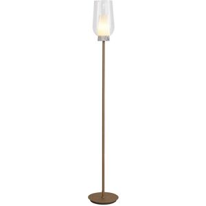 INSPIRED LIGHTING Nora Floor Lamp, 1 Light E27, Gold/White/Clear Glass With Frosted Inner INSPIRED LIGHTING Nora Floor Lamp, 1 Light E27, Gold/White/Clear Glass With Frosted Inner