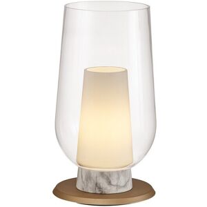 INSPIRED LIGHTING Nora Table Lamp, 1 Light E27, Gold/White/Clear Glass With Frosted Inner INSPIRED LIGHTING Nora Table Lamp, 1 Light E27, Gold/White/Clear Glass With Frosted Inner