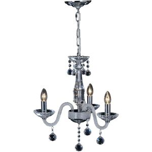 INSPIRED LIGHTING Amora Pendant 3 Light E14 Polished Chrome/Crystal INSPIRED LIGHTING Amora Pendant 3 Light E14 Polished Chrome/Crystal