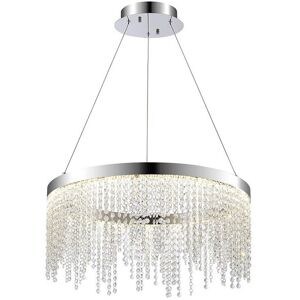 INSPIRED LIGHTING Bano Round Dimmable Pendant 29W LED, 4000K, 3500lm, Polished Chrome / Crystal Chain, 3yrs Warranty INSPIRED LIGHTING Bano Round Dimmable Pendant 29W LED, 4000K, 3500lm, Polished Chrome / Crystal Chain, 3yrs Warranty