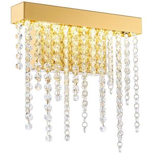 INSPIRED LIGHTING Bano Small Dimmable Wall Light 6W LED, 4000K, 660lm, French Gold / Crystal Chain, 3yrs Warranty INSPIRED LIGHTING Bano Small Dimmable Wall Light 6W LED, 4000K, 660lm, French Gold / Crystal Chain, 3yrs Warranty