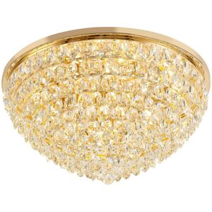 INSPIRED LIGHTING Coniston Flush Ceiling, 12 Light E14, French Gold/Crystal Item Weight: 24.3kg INSPIRED LIGHTING Coniston Flush Ceiling, 12 Light E14, French Gold/Crystal Item Weight: 24.3kg