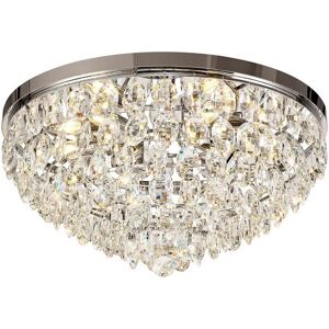 INSPIRED LIGHTING Coniston Flush Ceiling, 6 Light E14, Polished Chrome/Crystal INSPIRED LIGHTING Coniston Flush Ceiling, 6 Light E14, Polished Chrome/Crystal