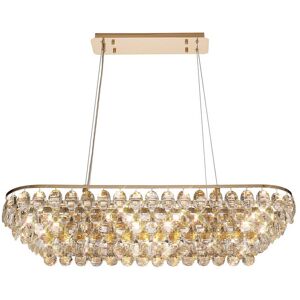 INSPIRED LIGHTING Coniston Linear Pendant, 8 Light E14, French Gold/Crystal Item Weight: 15.7kg INSPIRED LIGHTING Coniston Linear Pendant, 8 Light E14, French Gold/Crystal Item Weight: 15.7kg