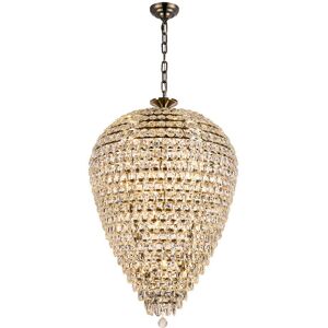 INSPIRED LIGHTING Coniston Acorn Pendant, 25 Light E14, Antique Brass/Crystal, Item Weight: 64.60kg INSPIRED LIGHTING Coniston Acorn Pendant, 25 Light E14, Antique Brass/Crystal, Item Weight: 64.60kg