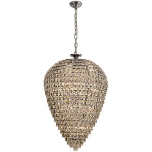 INSPIRED LIGHTING Coniston Acorn Pendant, 25 Light E14, Polished Chrome/Crystal, Item Weight: 64.60kg INSPIRED LIGHTING Coniston Acorn Pendant, 25 Light E14, Polished Chrome/Crystal, Item Weight: 64.60kg