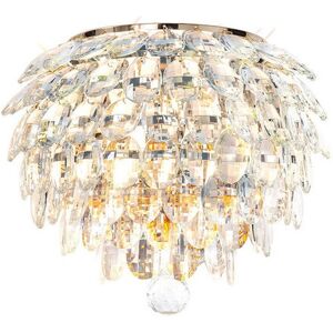 INSPIRED LIGHTING Coniston Wall Lamp, 2 Light E14, French Gold/Crystal INSPIRED LIGHTING Coniston Wall Lamp, 2 Light E14, French Gold/Crystal