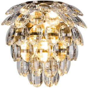 INSPIRED LIGHTING Coniston IP Wall Lamp, 2 Light G9, IP44, Antique Brass/Crystal INSPIRED LIGHTING Coniston IP Wall Lamp, 2 Light G9, IP44, Antique Brass/Crystal