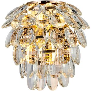 INSPIRED LIGHTING Coniston IP Wall Lamp, 2 Light G9, IP44, French Gold/Crystal INSPIRED LIGHTING Coniston IP Wall Lamp, 2 Light G9, IP44, French Gold/Crystal