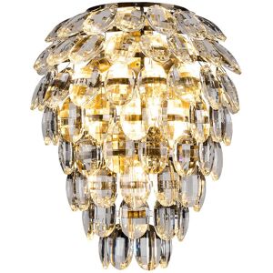 INSPIRED LIGHTING Coniston IP Wall Lamp, 4 Light G9, IP44, Antique Brass/Crystal INSPIRED LIGHTING Coniston IP Wall Lamp, 4 Light G9, IP44, Antique Brass/Crystal