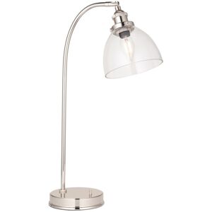Endon Collection Lighting Hansen Desk Task Lamp Bright Nickel Plate, Clear Glass, 1x E14 Endon Collection Lighting Hansen Desk Task Lamp Bright Nickel Plate, Clear Glass, 1x E14
