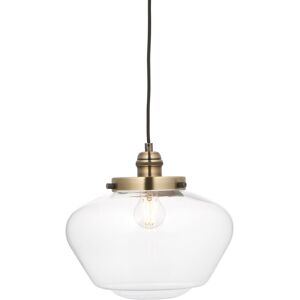 Endon Collection Lighting Camberley Dome Pendant Ceiling Light Antique Brass Plate, Clear Glass, 1x E27 Endon Collection Lighting Camberley Dome Pendant Ceiling Light Antique Brass Plate, Clear Glass, 1x E27