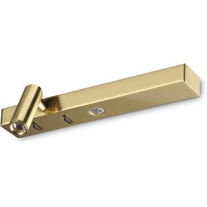 IDEAL LUX LIGHTING Bonne Nuit Left LED Reading Wall Light Brass 3000K IDEAL LUX LIGHTING Bonne Nuit Left LED Reading Wall Light Brass 3000K
