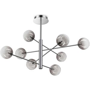 IDEAL LUX LIGHTING Equinoxe 8 Light Multi Arm Pendant Ceiling Light Smoke Grey IDEAL LUX LIGHTING Equinoxe 8 Light Multi Arm Pendant Ceiling Light Smoke Grey