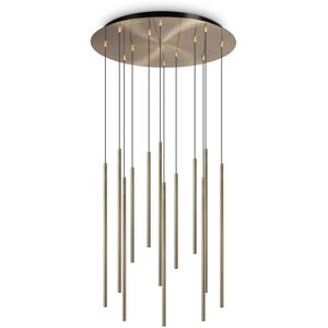 IDEAL LUX LIGHTING Filo LED 12 Light Cluster Pendant Ceiling Light Brass 2700K IDEAL LUX LIGHTING Filo LED 12 Light Cluster Pendant Ceiling Light Brass 2700K