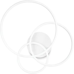 IDEAL LUX LIGHTING Frame Integrated LED Semi Flush Ceiling Light White 2700K IDEAL LUX LIGHTING Frame Integrated LED Semi Flush Ceiling Light White 2700K