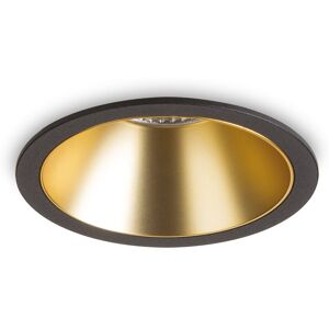 IDEAL LUX LIGHTING Game 12cm LED Recessed Downlight Black Gold 3000K IDEAL LUX LIGHTING Game 12cm LED Recessed Downlight Black Gold 3000K