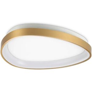 IDEAL LUX LIGHTING Gemini 42.5cm LED Integrated LED Semi Flush Ceiling Light Brass 2700K IDEAL LUX LIGHTING Gemini 42.5cm LED Integrated LED Semi Flush Ceiling Light Brass 2700K