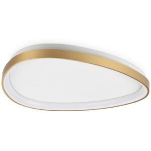 IDEAL LUX LIGHTING Gemini 61cm LED Integrated LED Semi Flush Ceiling Light Brass 2700K IDEAL LUX LIGHTING Gemini 61cm LED Integrated LED Semi Flush Ceiling Light Brass 2700K