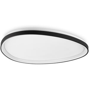 IDEAL LUX LIGHTING Gemini 81cm LED Integrated LED Semi Flush Ceiling Light Black 2700K IDEAL LUX LIGHTING Gemini 81cm LED Integrated LED Semi Flush Ceiling Light Black 2700K