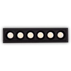 IDEAL LUX LIGHTING Lika 10W 6x LED Recessed Downlight Black 4000K IDEAL LUX LIGHTING Lika 10W 6x LED Recessed Downlight Black 4000K